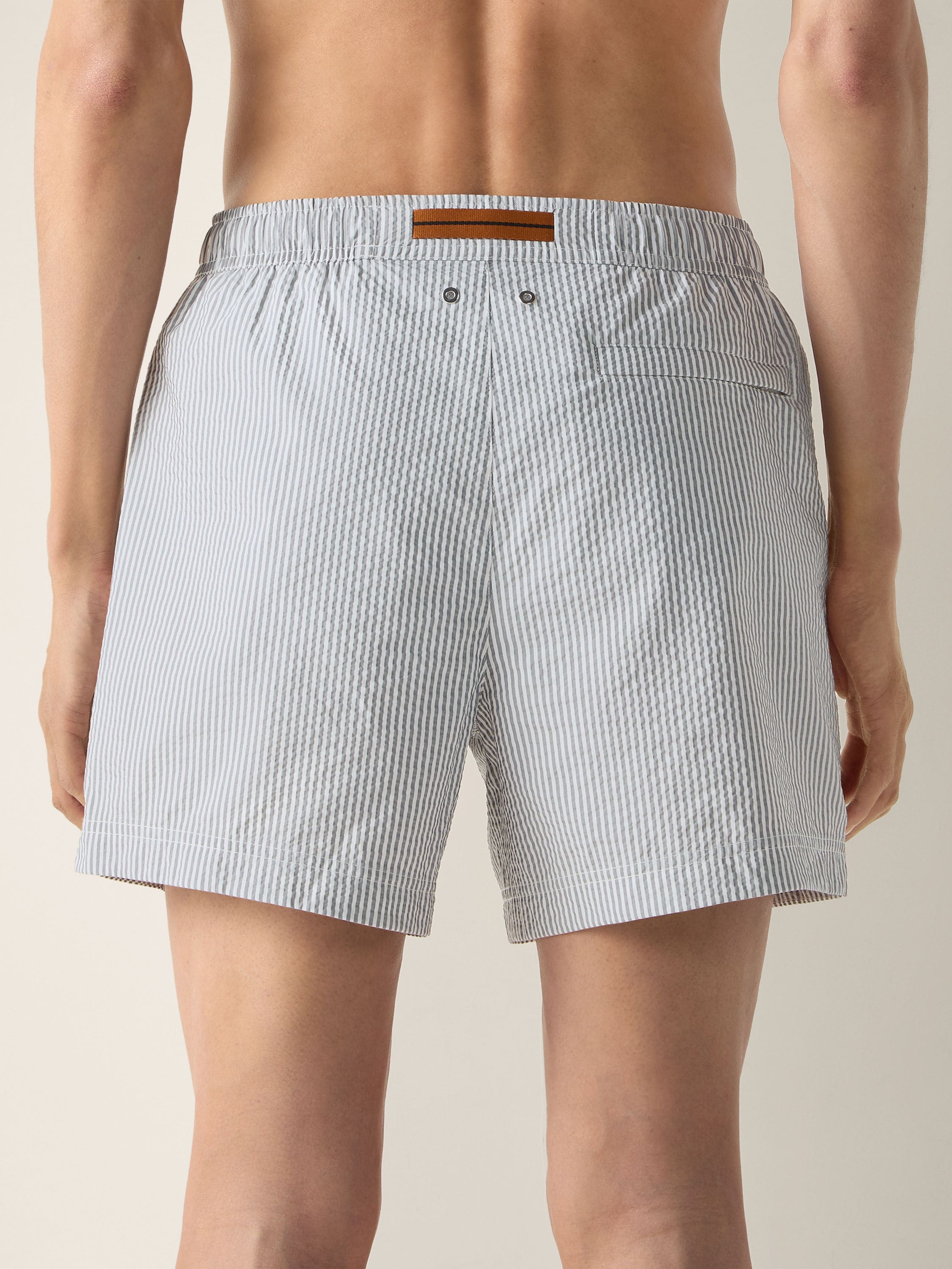 Zegna Striped Swim Trunks