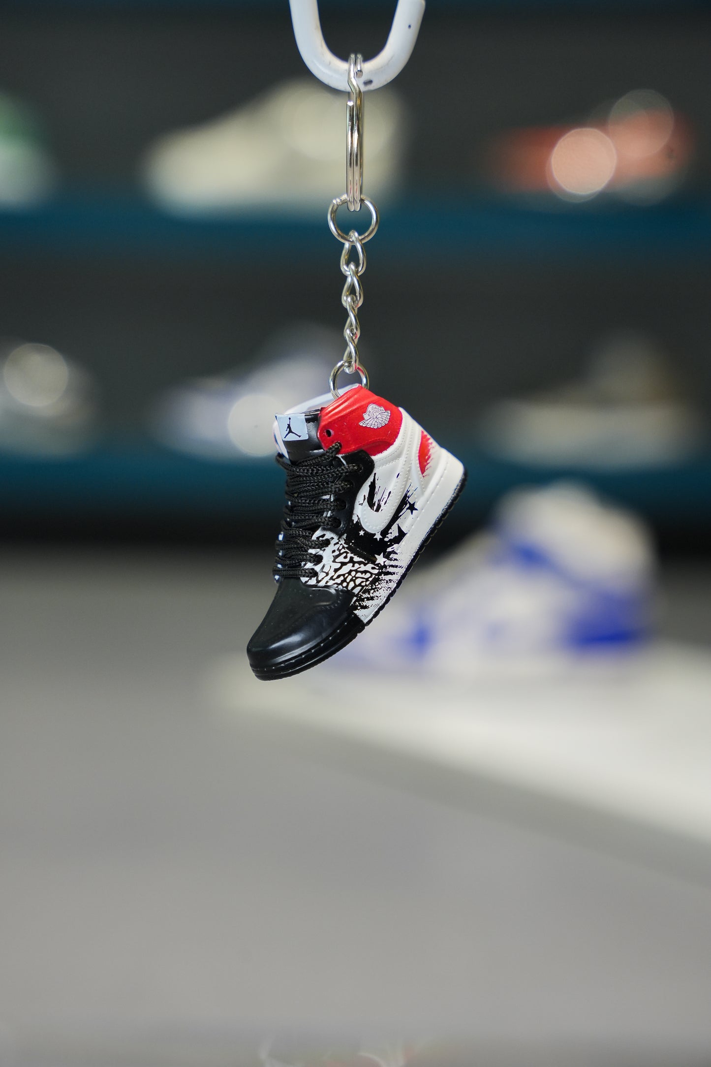3D Sneaker Keychain Nike AJ1 Black Custom