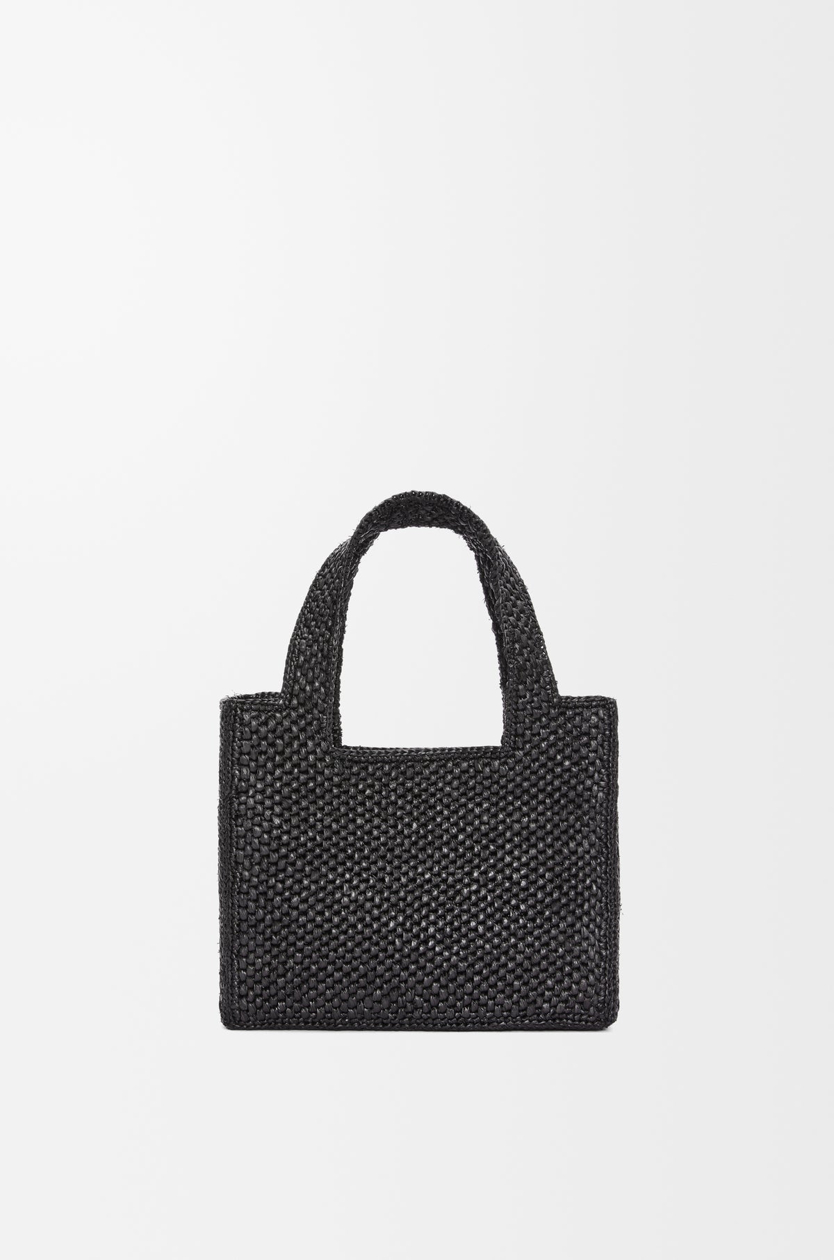 Loewe Mini LOEWE Font tote in raffia