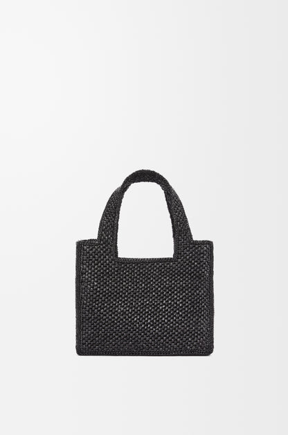 Loewe Mini LOEWE Font tote in raffia