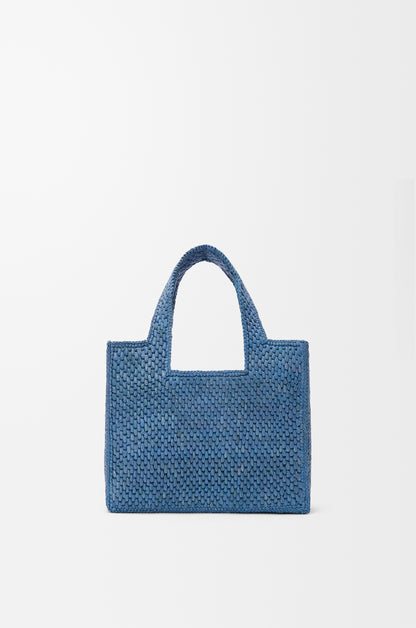 Loewe Mini LOEWE Font tote in raffia