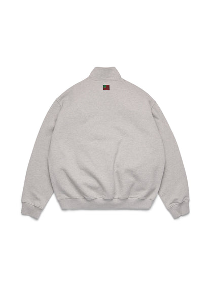 Denim Tears André Leon Talley Quarter-Zip Sweatshirt Grey
