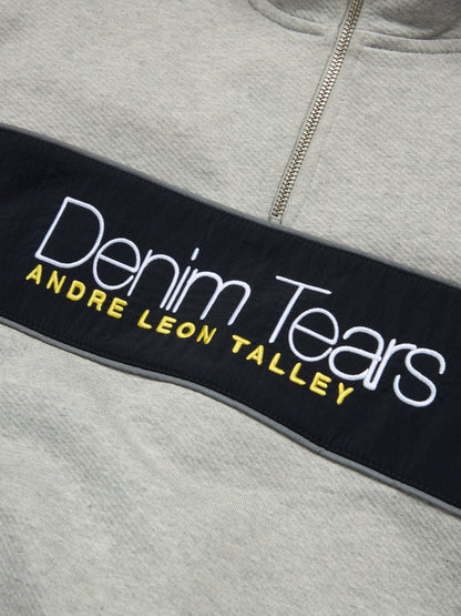Denim Tears André Leon Talley Quarter-Zip Sweatshirt Grey