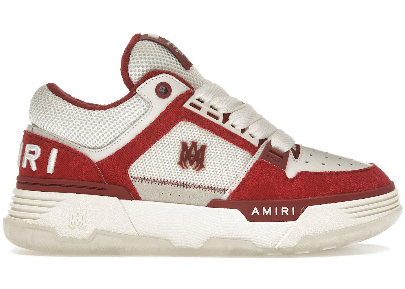 Amiri Ma-1 Deep Red Quad Monogram Print