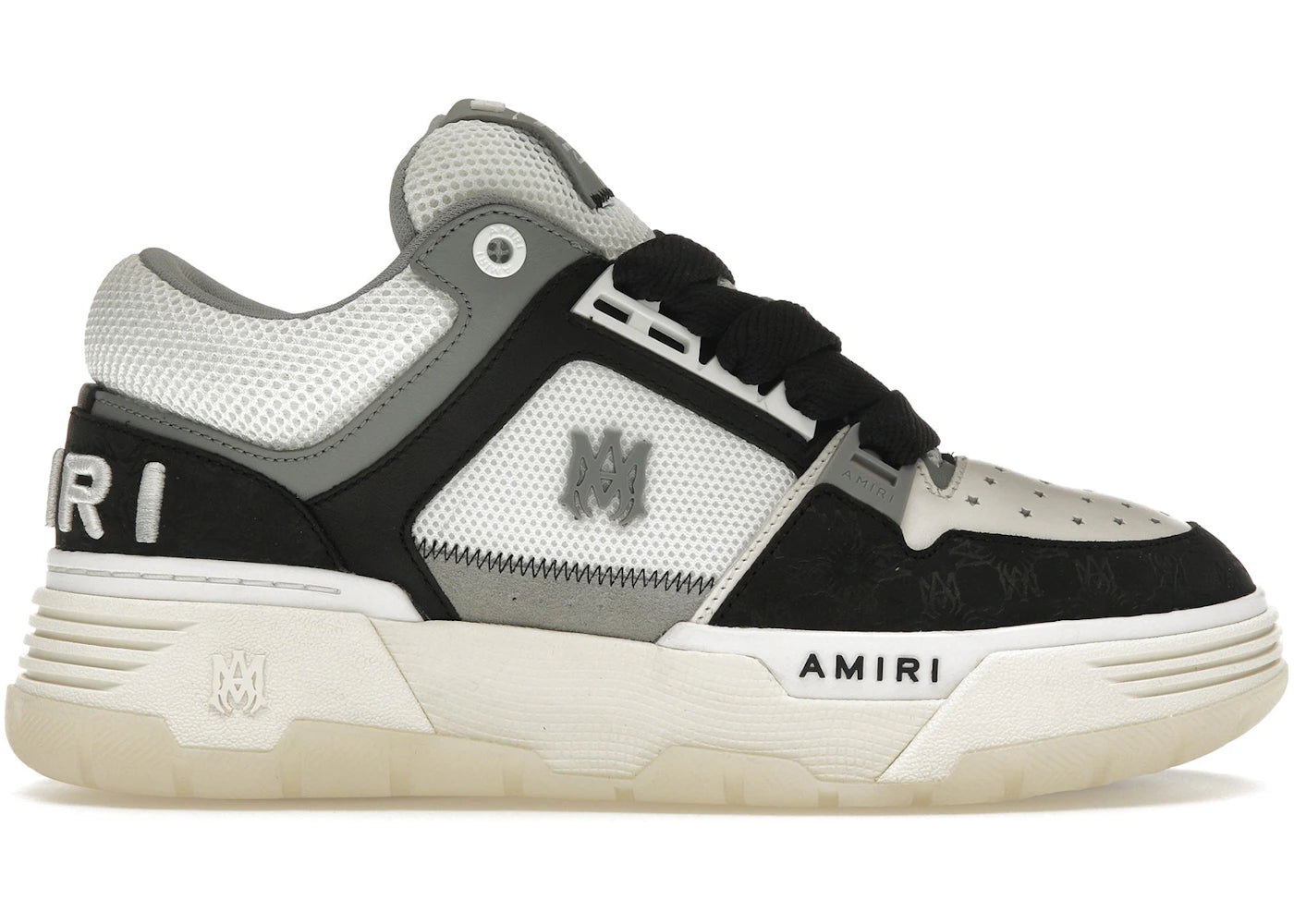 Amiri Ma-1 White Black Quad Monogram Debossed