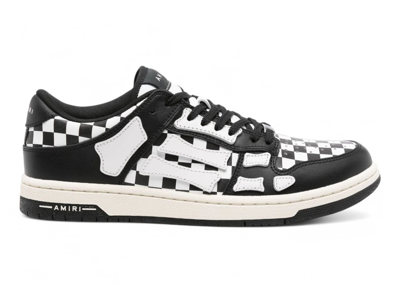 Amiri Skel Low Checkered Black White (Women'S)