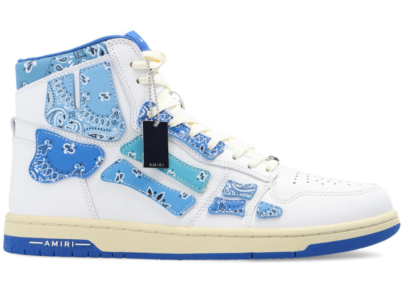 Amiri Skel Top Hi Bandana White Blue