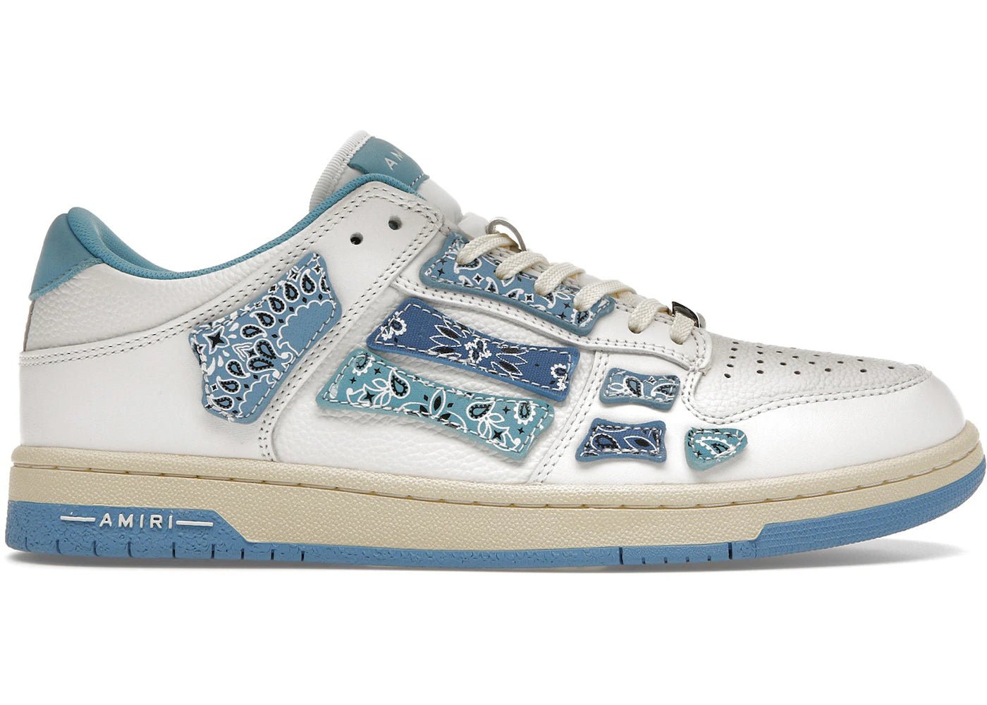 Amiri Skel Top Low Bandana White Light Blue