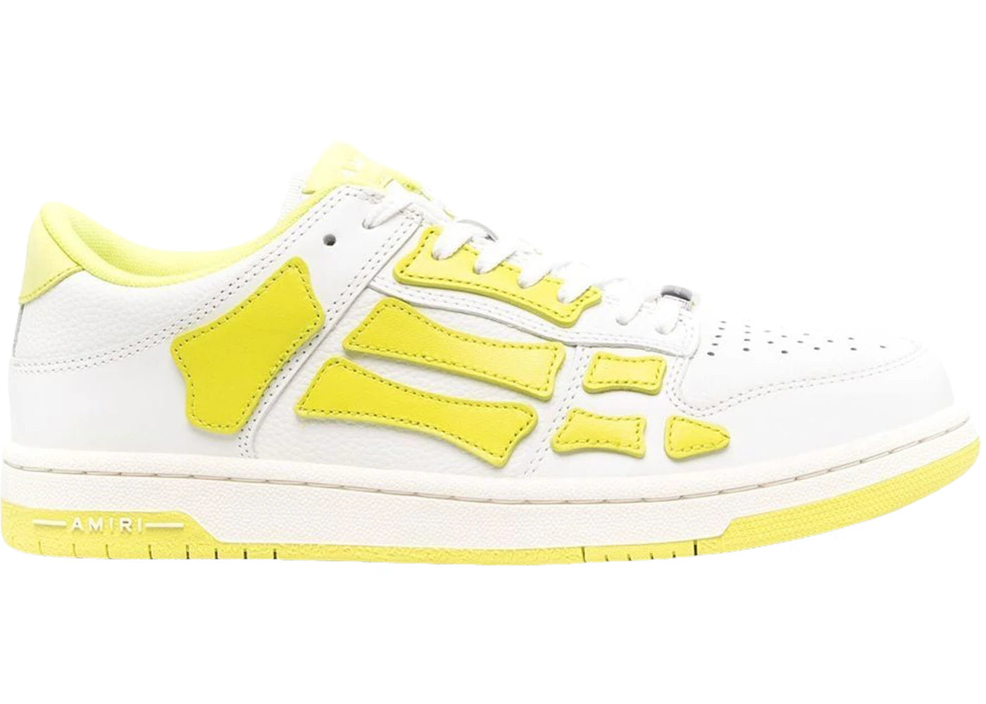Amiri Skel Top Low White Fluorescent Yellow