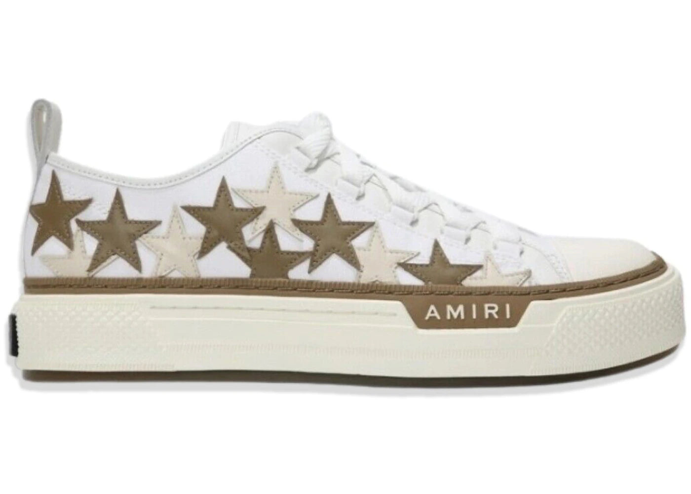 Amiri Stars Court Low White Brown