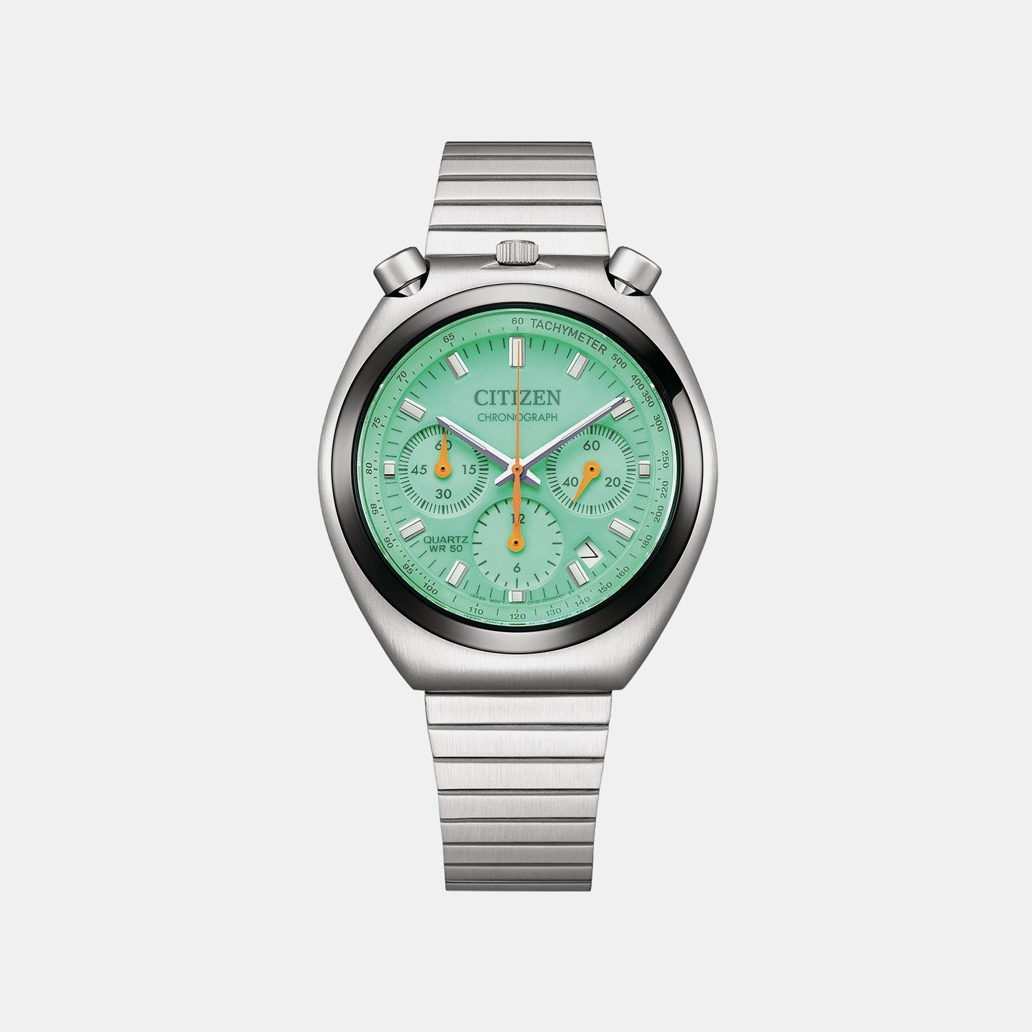 Citizen Women Quartz Green Dial Chronograph Stainless Steel Watch An3660-73X