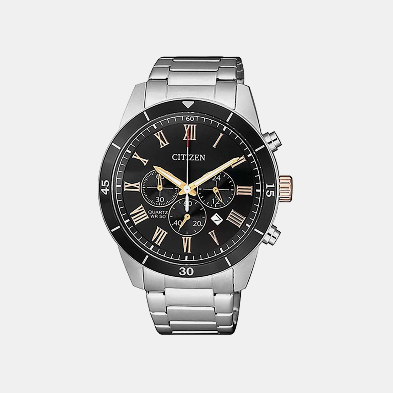 Citizen Men Quartz Grey Dial Chronograph Stainless Steel An8168-51H