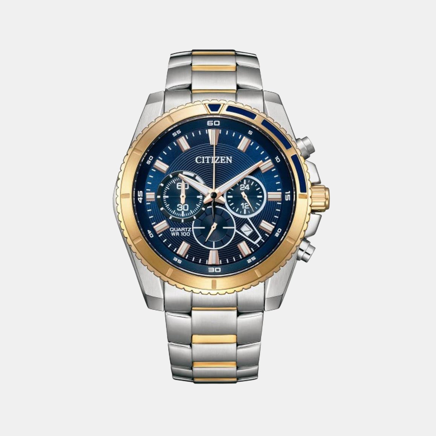 Citizen Men Quartz Blue Dial Chronograph Stainless Steel An8206-53L