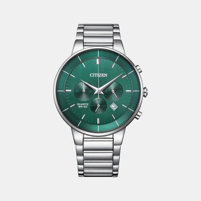 Citizen Men Quartz Green Dial Chronograph Stainless Steel An8220-52X