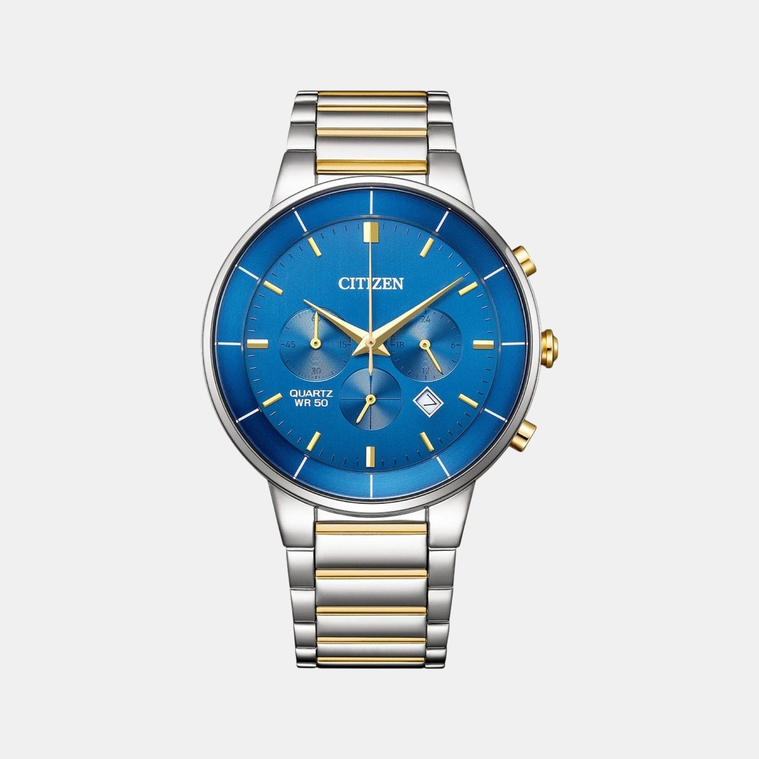 Citizen Men Quartz Blue Dial Chronograph Stainless Steel An8224-51L
