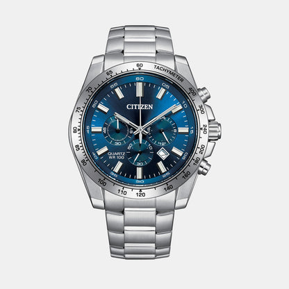 Citizen Men Quartz Blue Dial Chronograph Stainless Steel Watch An8230-59M