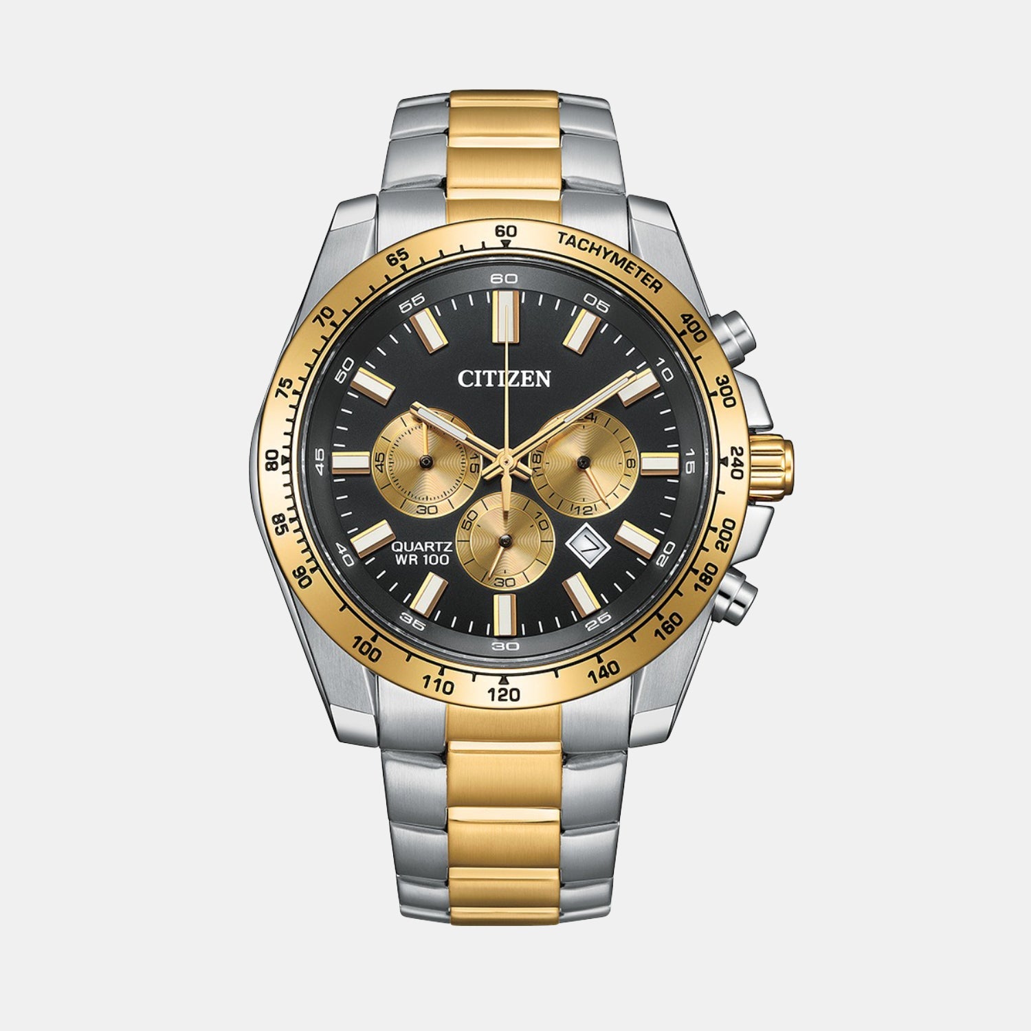 Citizen Men Quartz Grey Dial Chronograph Stainless Steel Watch An8234-58E