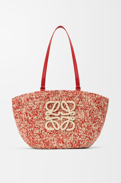 Loewe Medium Eclipse basket in raffia and calfskin