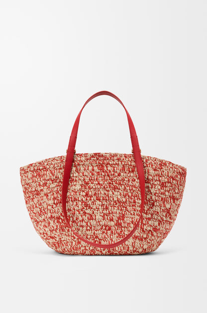 Loewe Medium Eclipse basket in raffia and calfskin