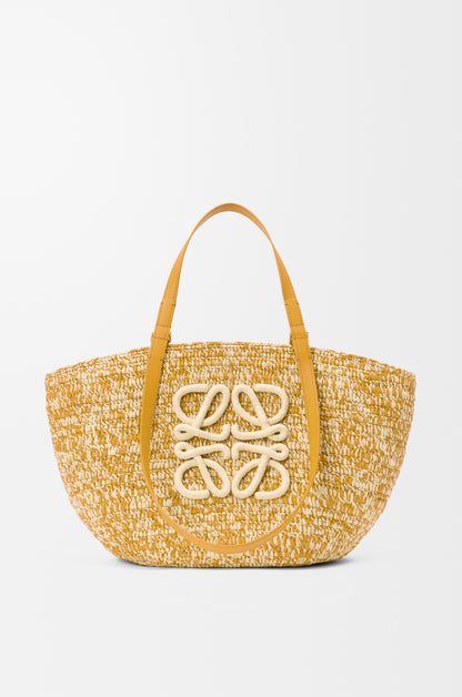 Loewe Medium Eclipse basket in raffia and calfskin