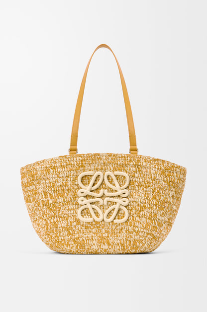 Loewe Medium Eclipse basket in raffia and calfskin