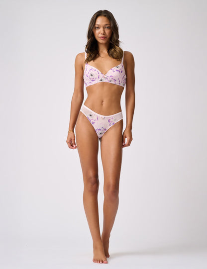 Ted Baker Annie Floral Print Mesh Midrise Briefs Women's