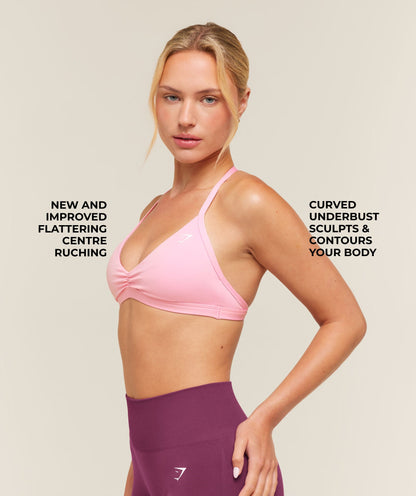 Women's Gymshark Minimal Sports Bra 2.0 Poise Pink