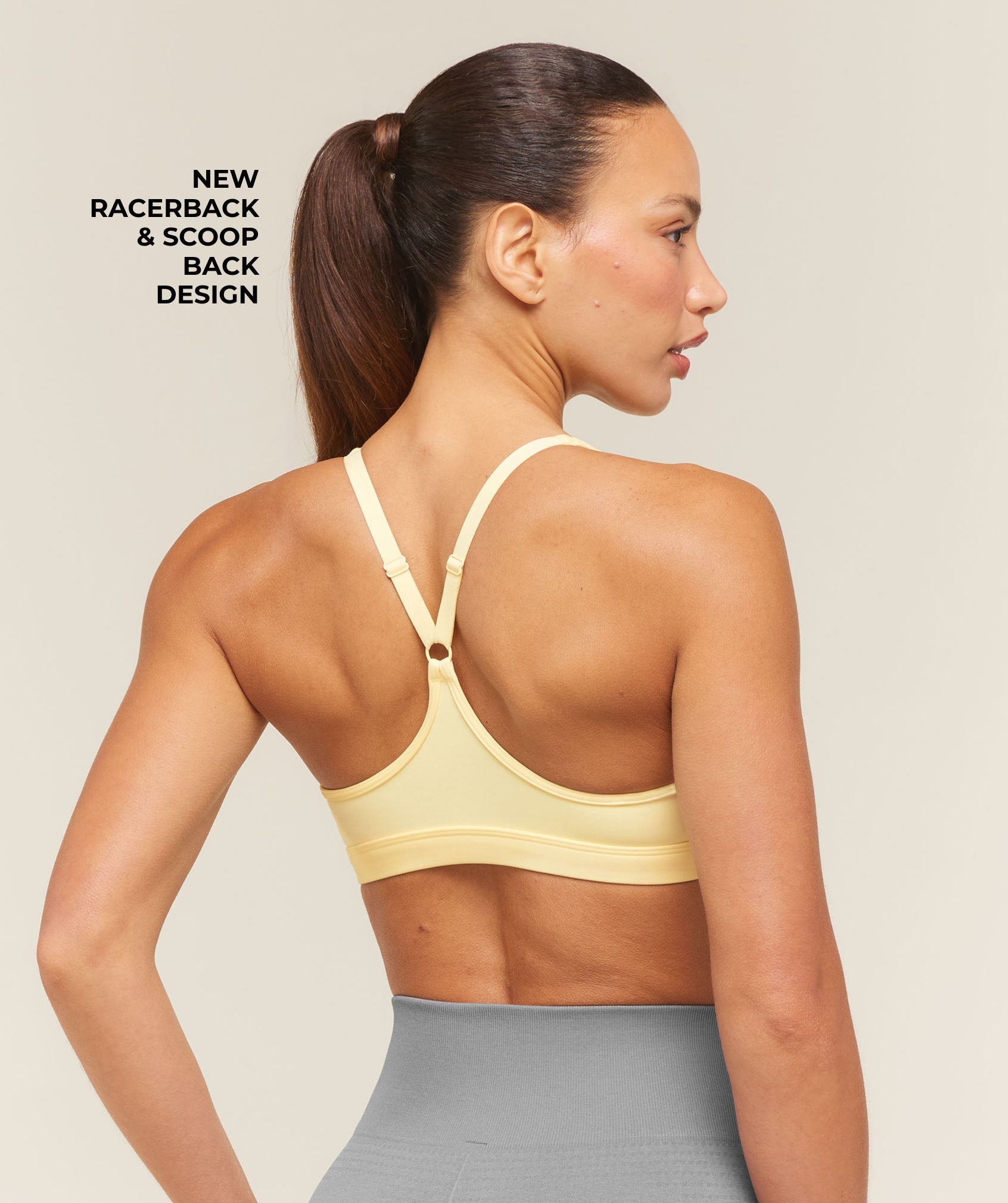 Women's Gymshark Ruched Sports Bra 2.0 Butter Yellow