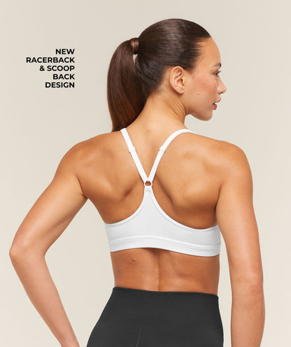 Women's Gymshark Ruched Sports Bra 2.0 White