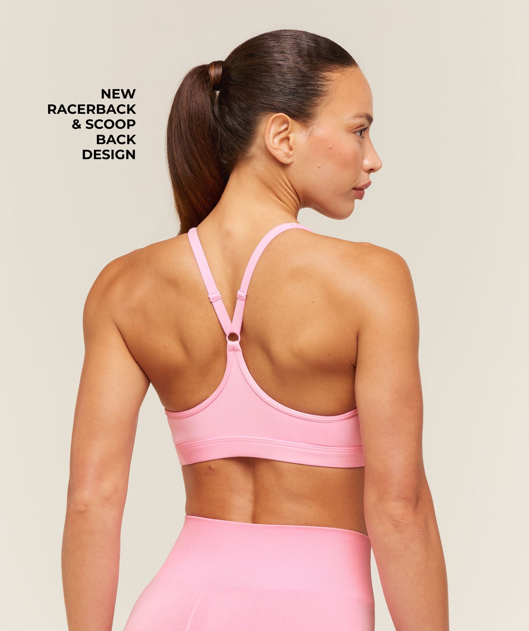 Women's Gymshark Ruched Sports Bra 2.0 Poise Pink