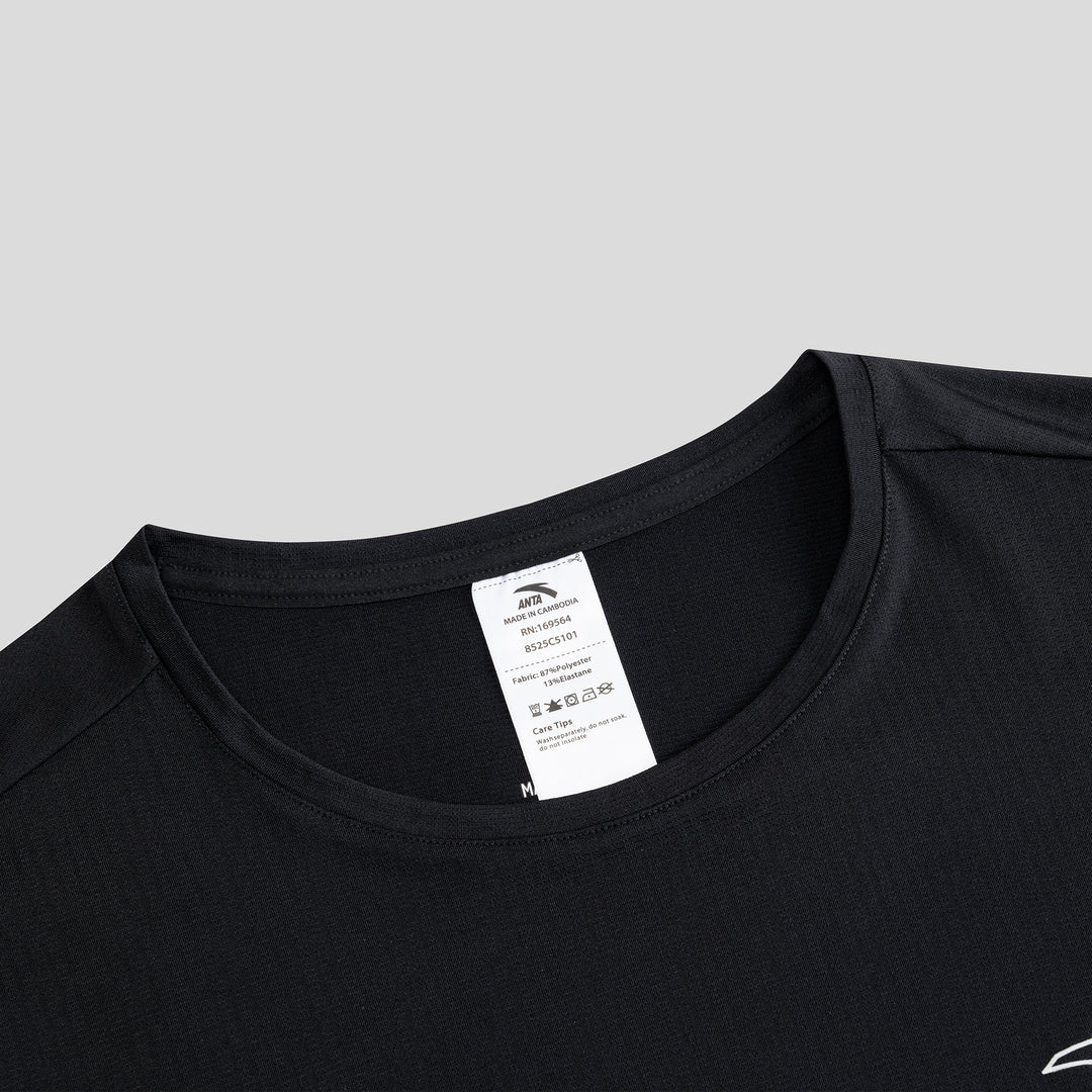 Men's ANTA Run Short-Sleeve Tee - Black