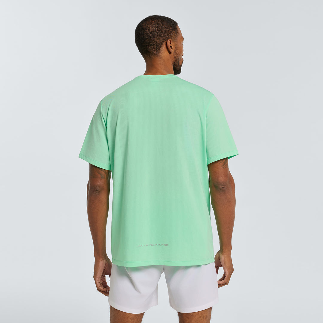 Men's ANTA Run Short-Sleeve Tee - Neon Green
