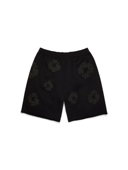 Denim Tears Mono Cotton Wreath Sweatshorts Black