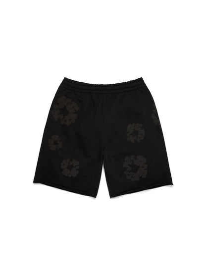 Denim Tears Mono Cotton Wreath Sweatshorts Black