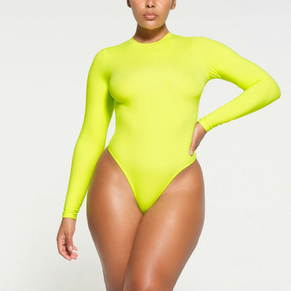 FITS EVERYBODY LONG SLEEVE CREW NECK BODYSUIT