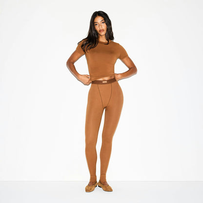 Skims Cotton Rib Legging Chai