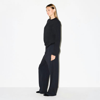 Skims Boyfriend Long Sleeve T-Shirt Onyx