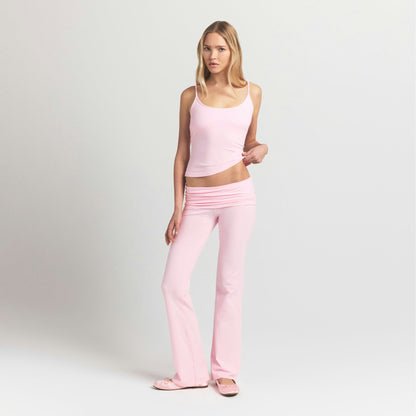 Skims Cotton Jersey Foldover Pant Cherry Blossom