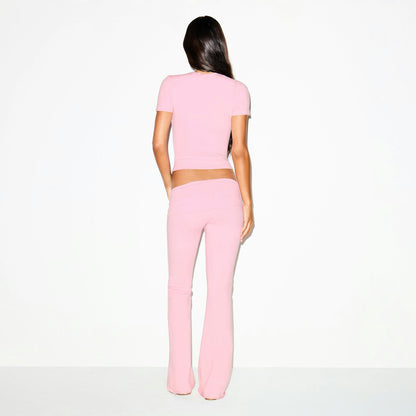 COTTON JERSEY FOLDOVER PANT