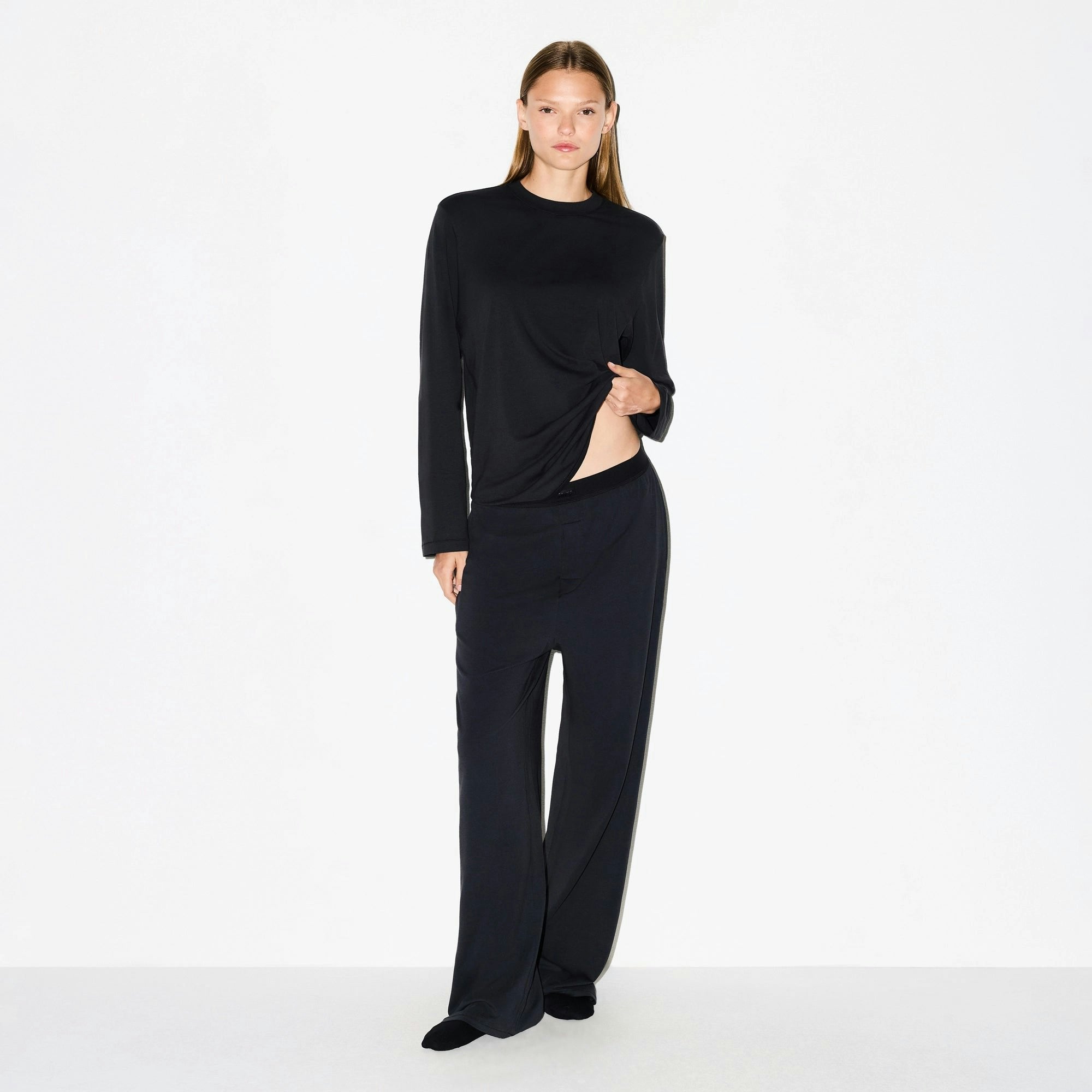 Skims Boyfriend Loose Pant Onyx