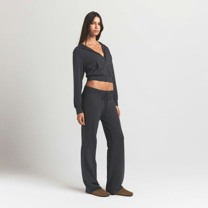 Skims Cotton Jersey Straight Leg Pant Ash