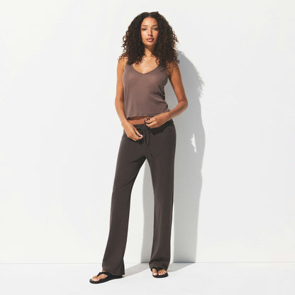 COTTON JERSEY STRAIGHT LEG PANT