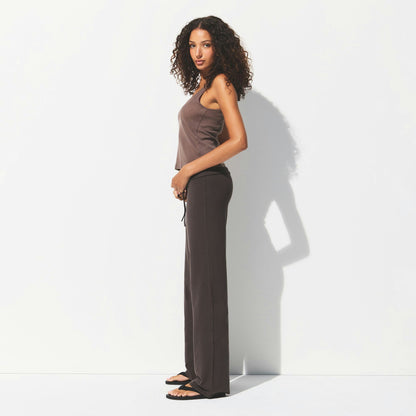 COTTON JERSEY STRAIGHT LEG PANT