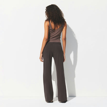 COTTON JERSEY STRAIGHT LEG PANT
