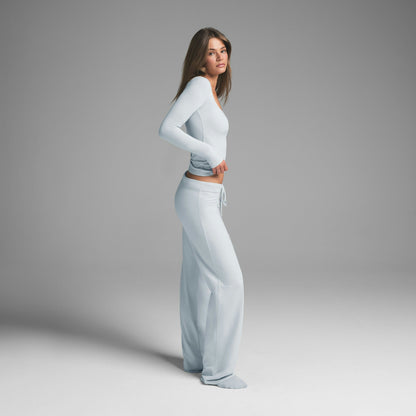 COTTON JERSEY STRAIGHT LEG PANT