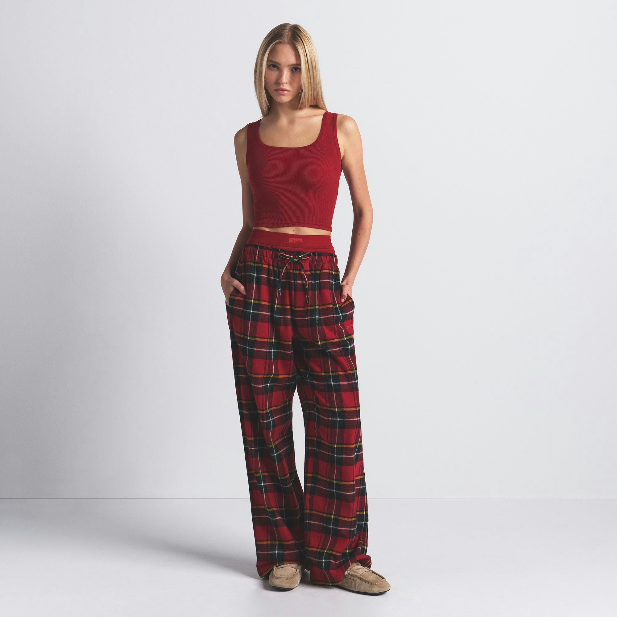 Skims Cotton Rib Tank Brick