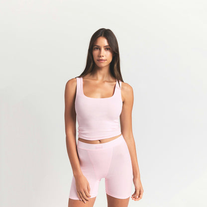 Skims Cotton Rib Tank Cherry Blossom