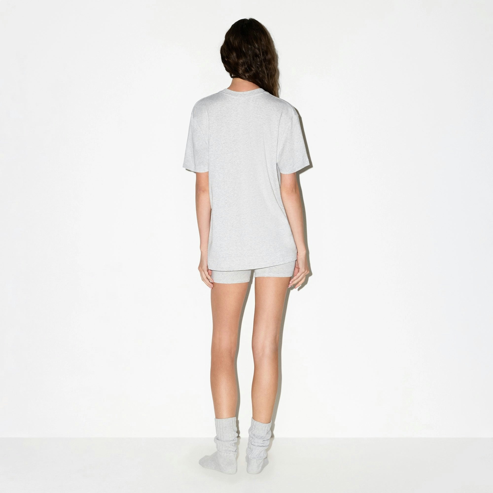 Skims Boyfriend T-Shirt Light Heather Grey