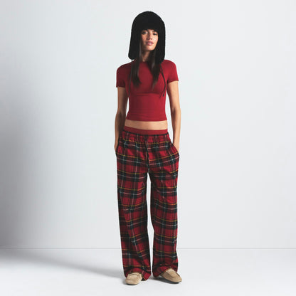 Skims Cotton Jersey T-Shirt Brick