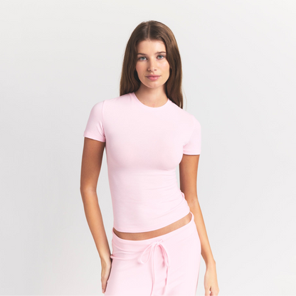 Skims Cotton Jersey T-Shirt Cherry Blossom